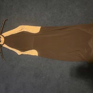 High neck elegant fitted dress